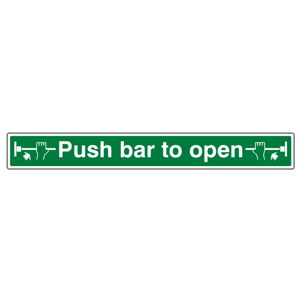 Push Bar To Open Sign - Self Adhesevie Vinyl