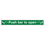 Push Bar To Open Sign - Self Adhesevie Vinyl