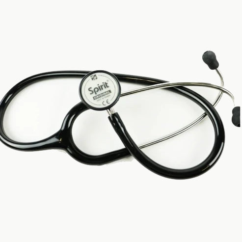 Spirit Delux Series Paediatric Dual Head Stethoscope - Black