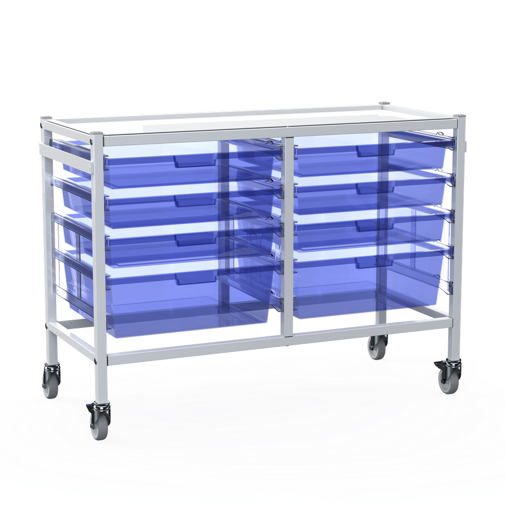 Shuttleworth Low Wide Double Medical Storage Trolley