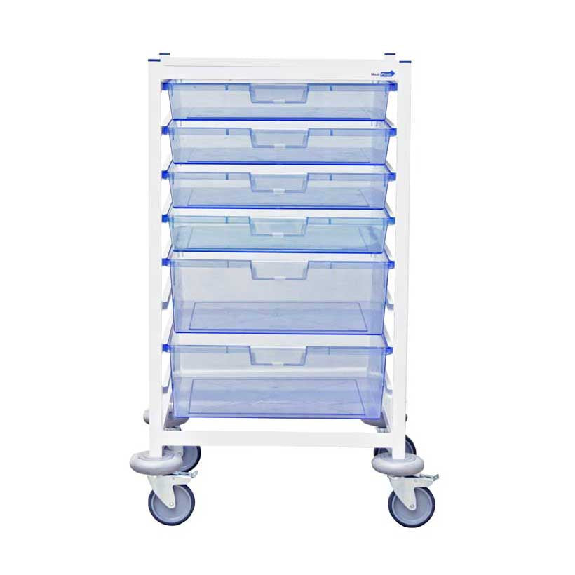 Medi-Storage Trolley - Blue Trays