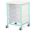 Tray Trolley - Low Level - Single Column (Mild Steel) - 3 Small & 1 Deep Drawers