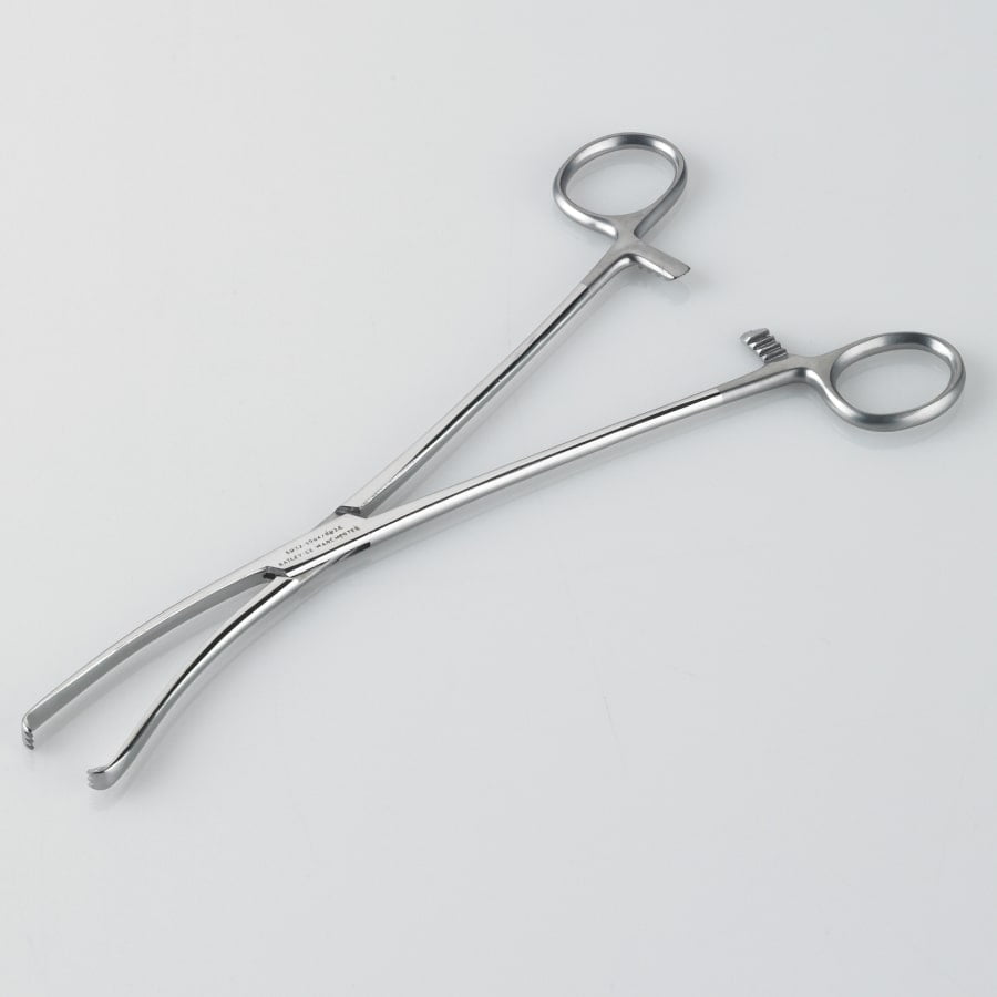 Teal Vulsellum Forceps - 3:4 Teeth 23cm