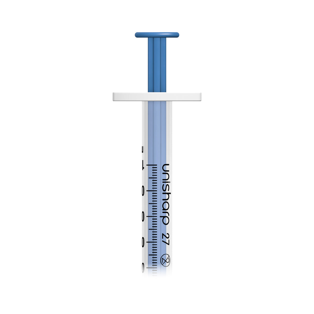 Unisharp 1ml Fixed 27G 0.5" - Blue x 100