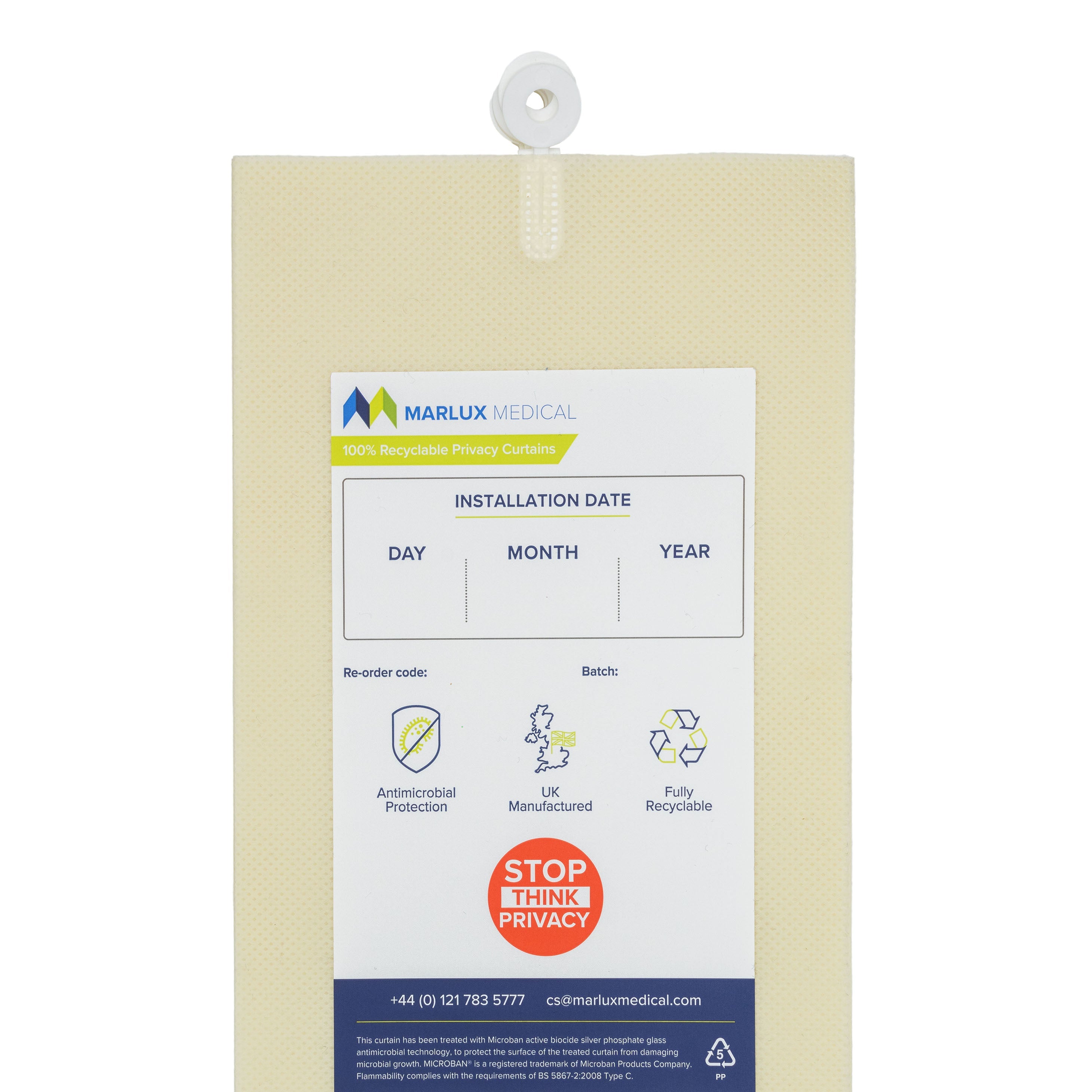 Marlux 4.2M x 1.95M Universal Anti-Bac Curtains - Single