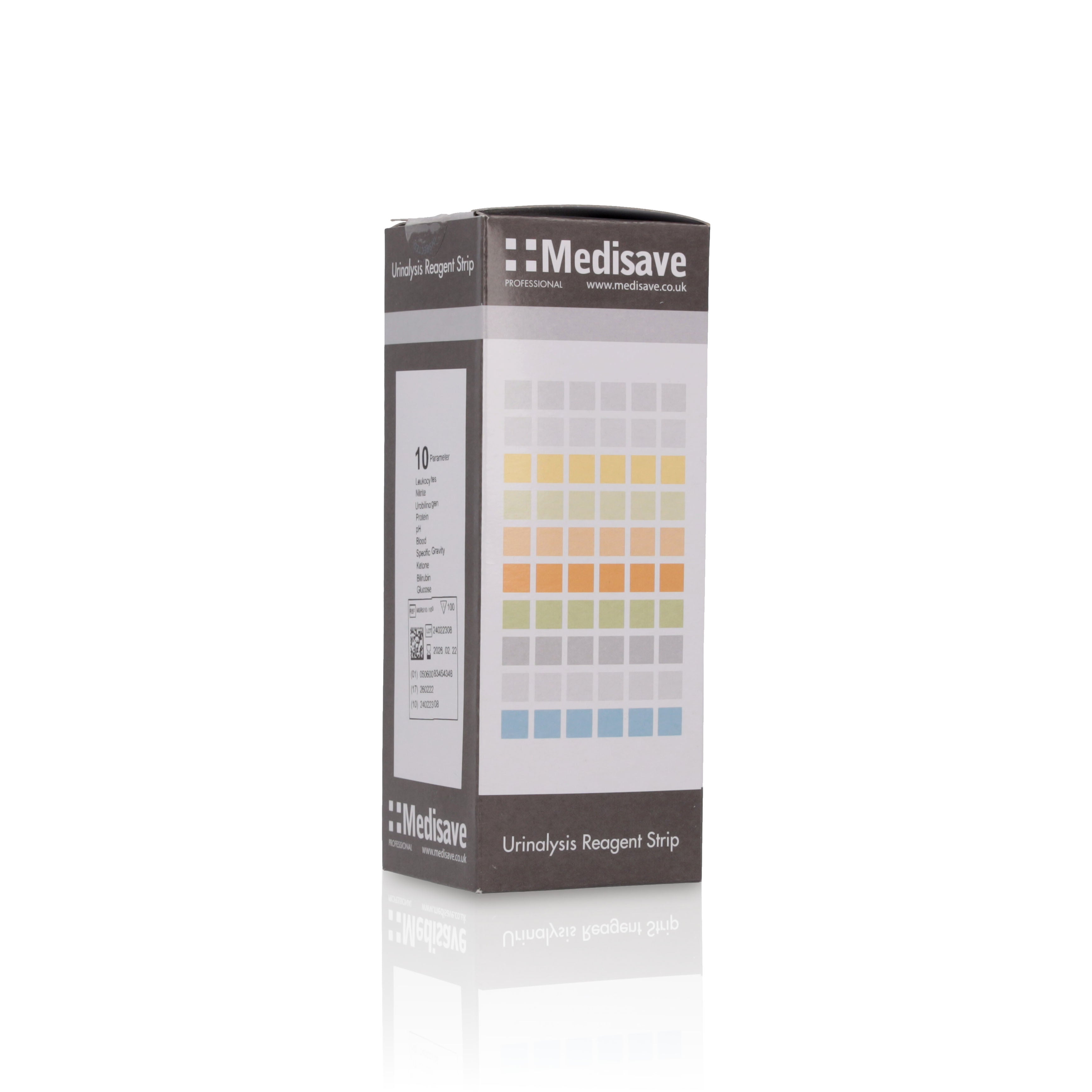 Medisave 10 Parameter Urinalysis Reagent Urine Test Strips x 100