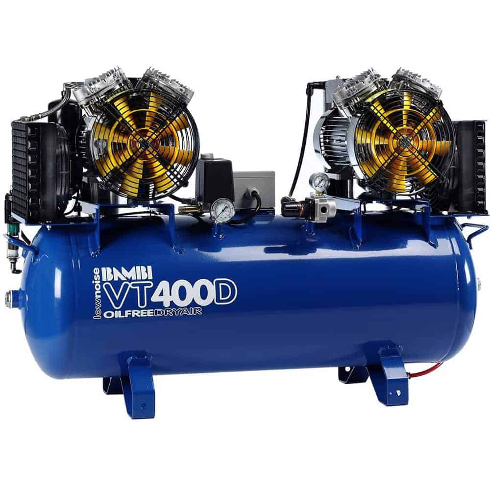 Bambi VT400D Air Compressor, 100L, 76 dB
