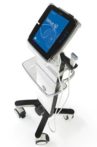 Portable ultrasound scanner for surgery.