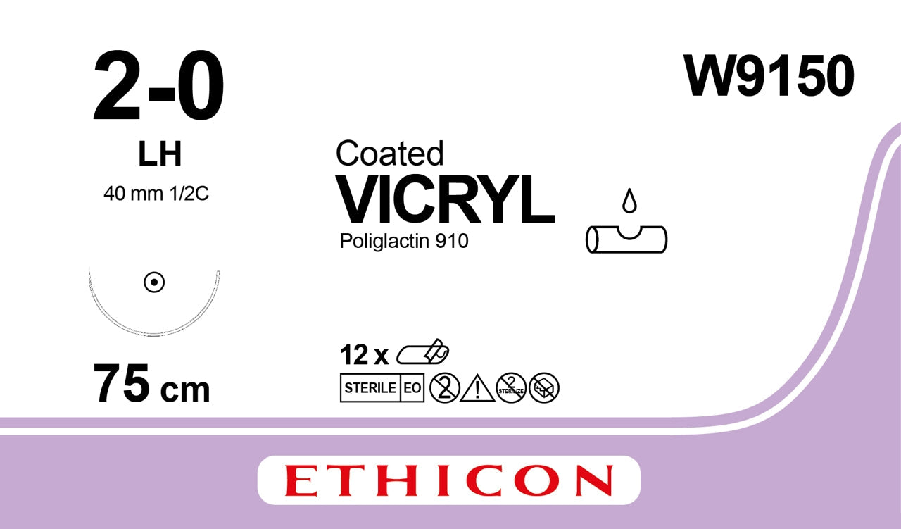 Vicryl Ct Vio 75cm M3 Usp2-0 S/A Lh - Box Of 12