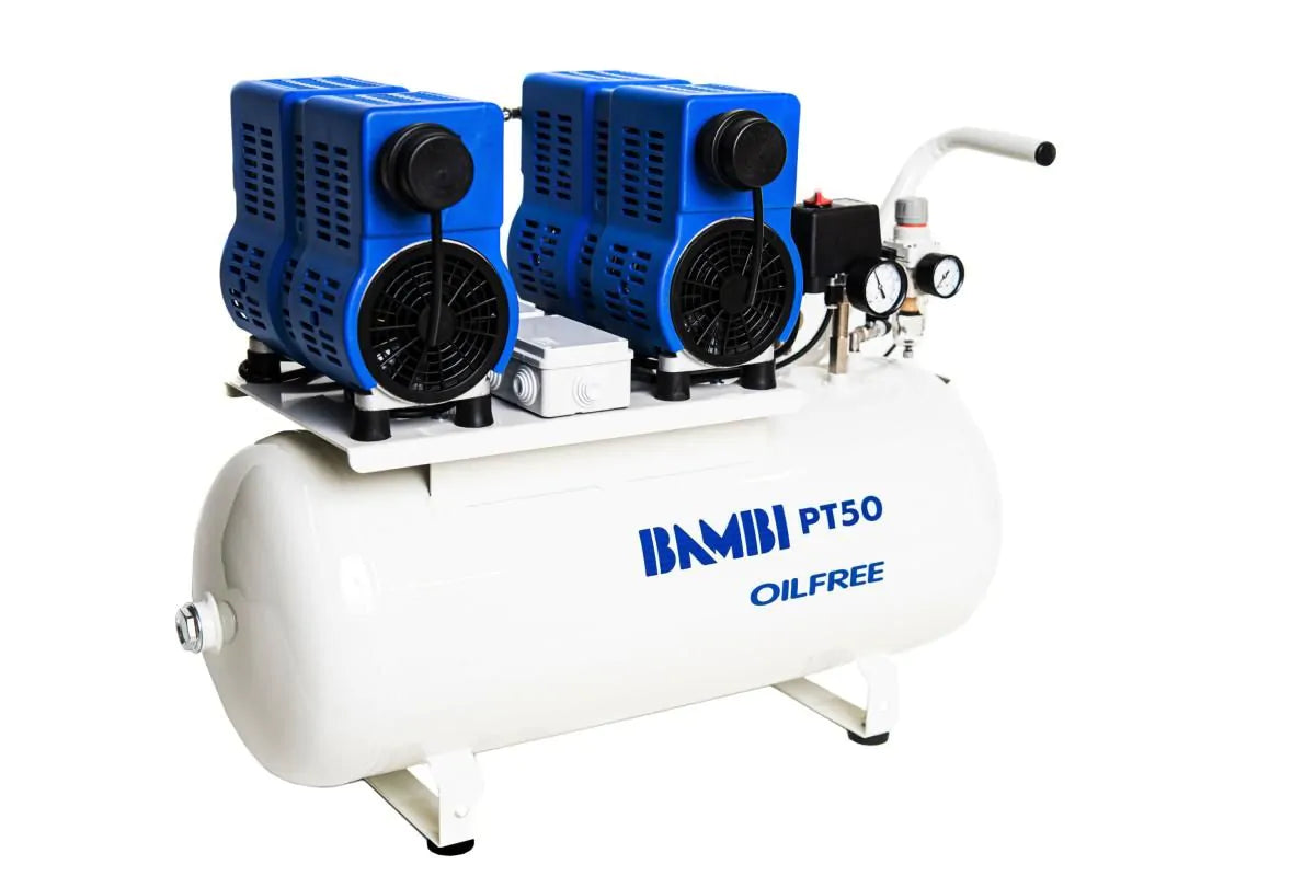 Bambi PT50 Oil-Free Air Compressor, 50L, 66 dB