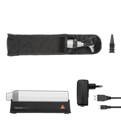 HEINE K180 LED F.O Otoscope Set with Battery Handle