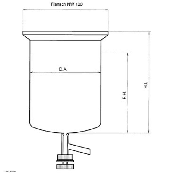 KGW Reaction vessels cylindrical, not heatable, with 