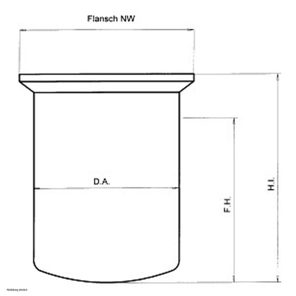 KGW Reaction vessels cylindrical, not heatable, without bottom outlet