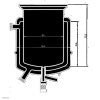KGW Heatable reaction vessel with vacuum jacket, thermal jacket connection DN15 flange and "J" valve