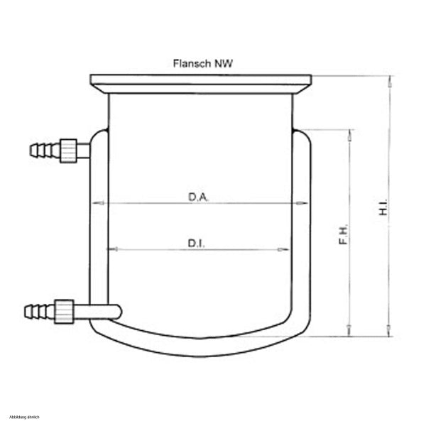 KGW Heatable Reaction Vessels With Thermal Jacket Connection DN15 Flange, without bottom outlet