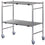 Stainless steel dressing trolley with removable shelves