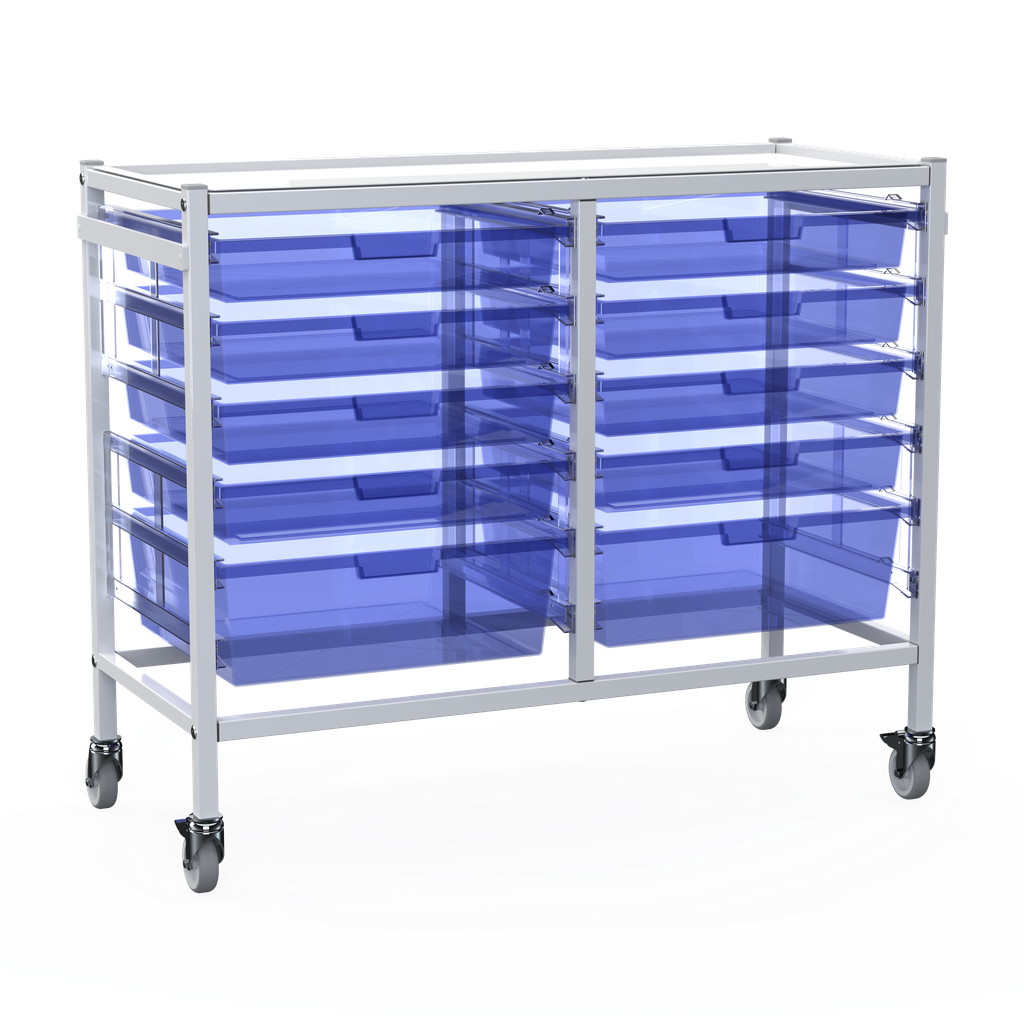 Shuttleworth Wide Double Medical Storage Trolley