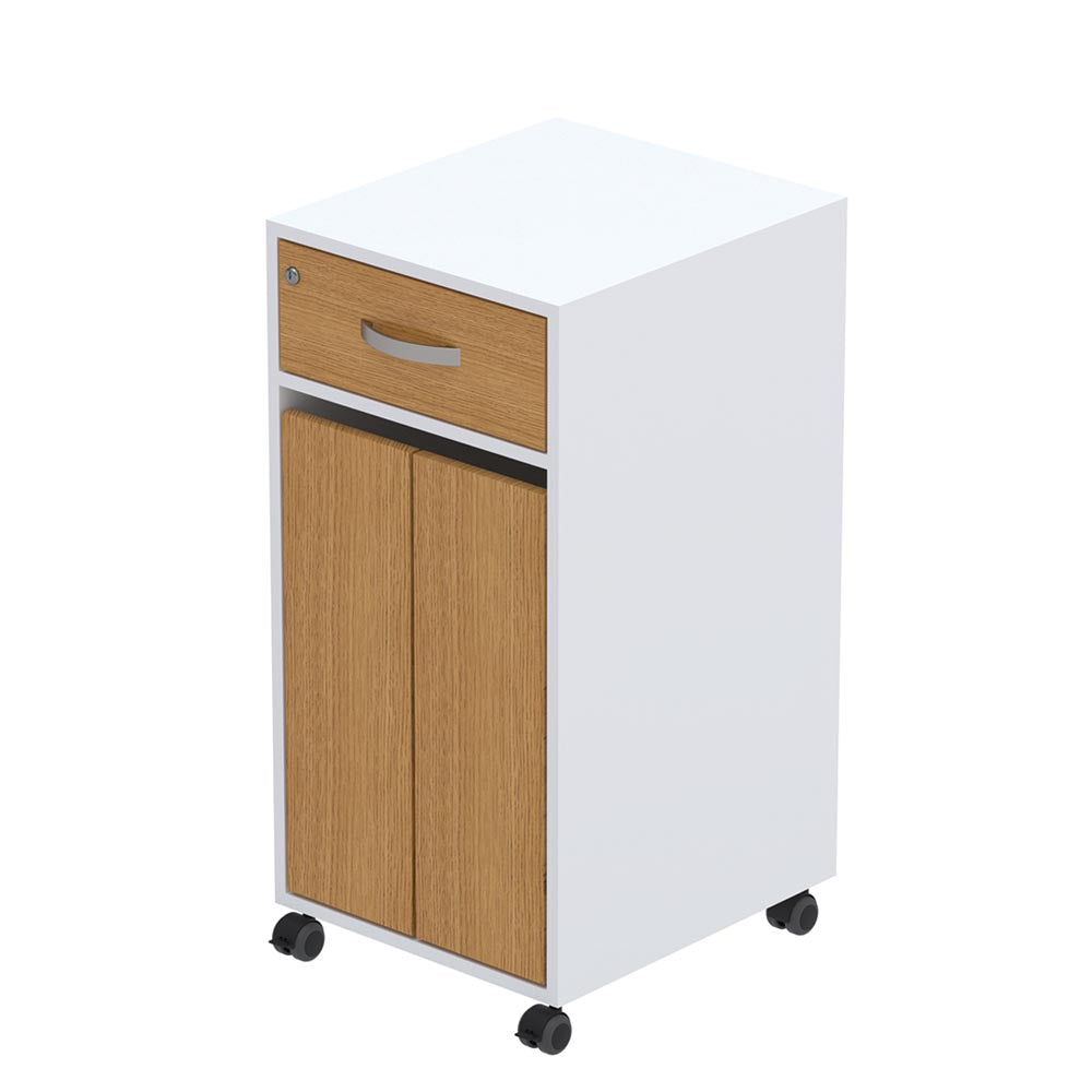 Bedside Locker, Cupboard & Lockable Drawer, Cam Lock