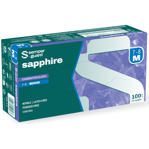 SEMPERGUARD Nitrile Sapphire disposable gloves 100 pcs.