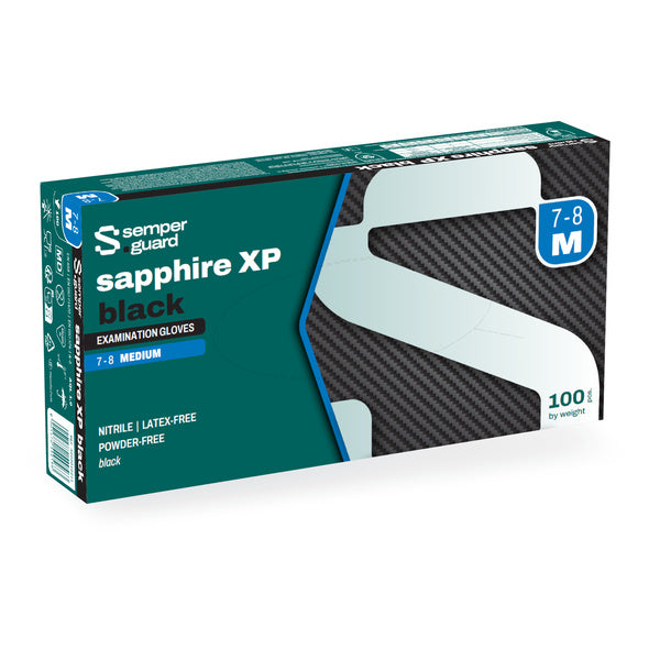 SEMPERGUARD Nitrile Sapphire XP black Disposable gloves 100 pcs.