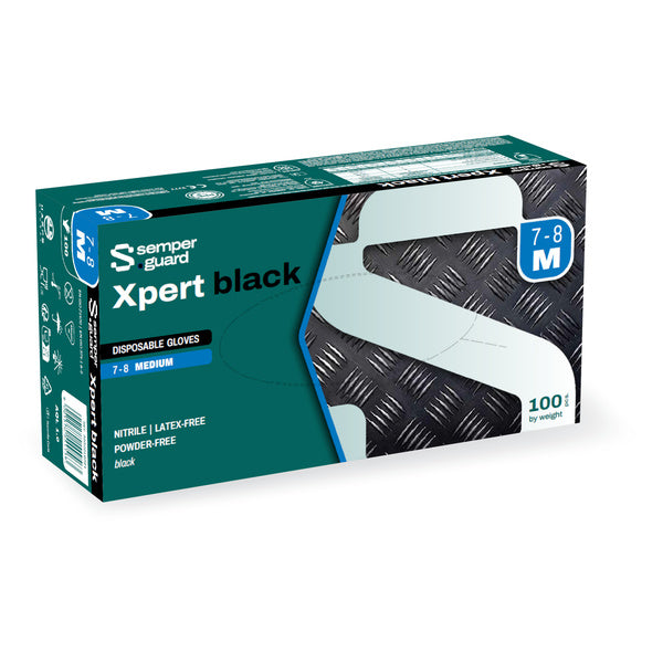 SEMPERGUARD Nitrile XPERT black disposable gloves 100 pcs.