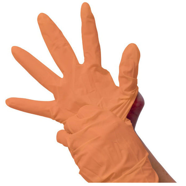 Spetec Nitrile gloves orange in Clean room equipment