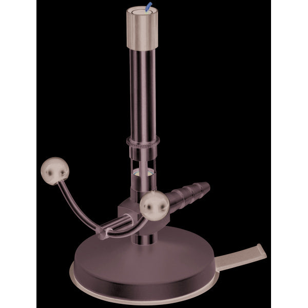 Usbeck Bunsen burner, DIN, double lever, pilot flame, air regulation