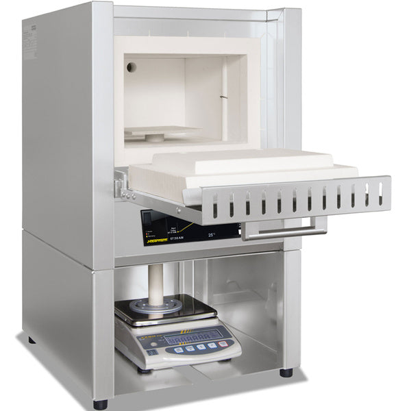 Nabertherm furnace system with scale and software, with hinged door