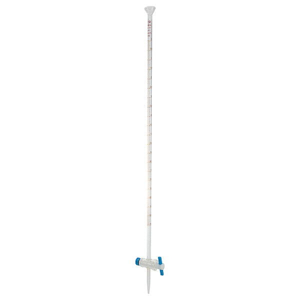 Labbox burette with straight stopcock made of PTFE and Schellbach strips, class A