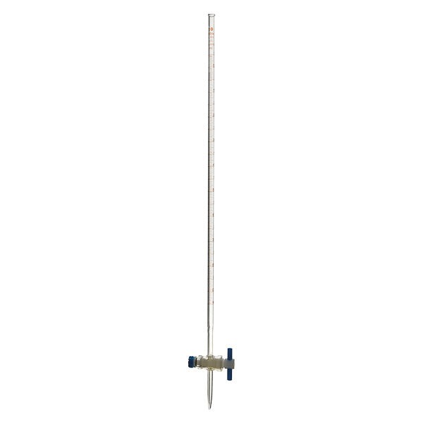 Labbox burette with straight tap made of PTFE, class A