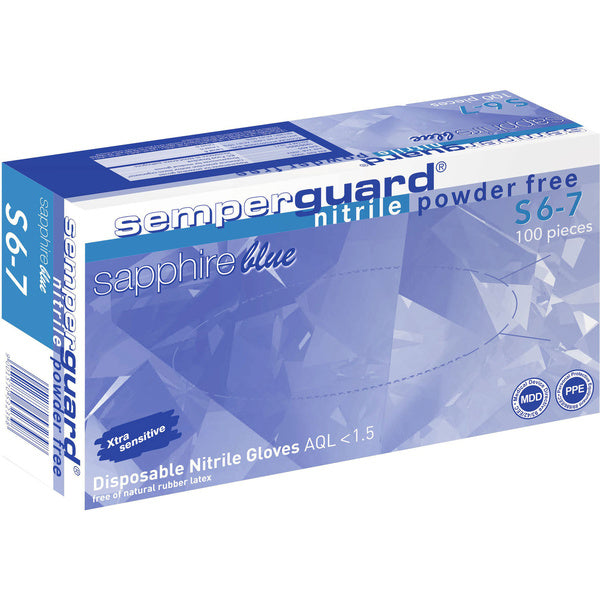 SEMPERGUARD Nitril Sapphire blue disposable gloves 100 pcs.