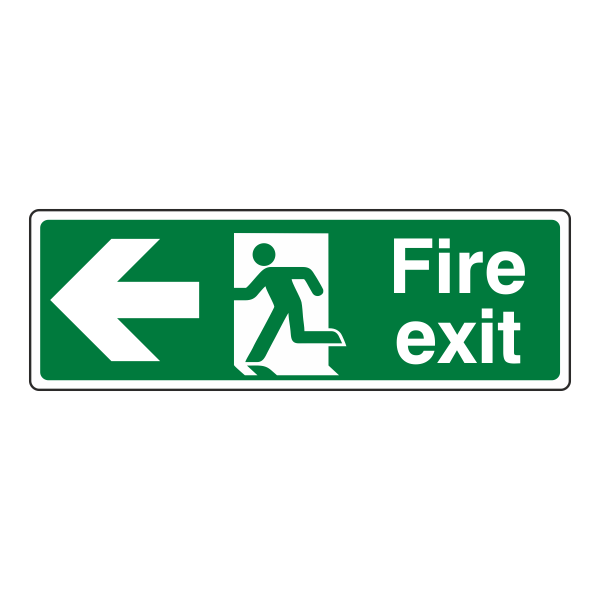 Fire Exit Sign - Arrow Left - CLEARANCE