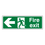 Fire Exit Sign - Arrow Left - CLEARANCE