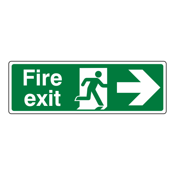 Fire Exit Sign - Arrow Right - CLEARANCE