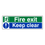 Fire Exit Sign - Keep Clear