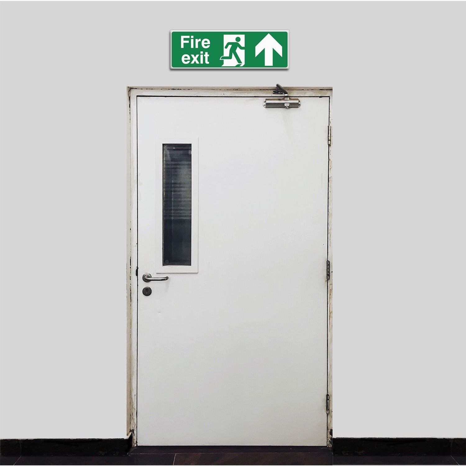 Fire Exit Sign - Arrow Up - CLEARANCE