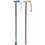 Folding Walking Stick With Glow Grip Handle - Tye Dye