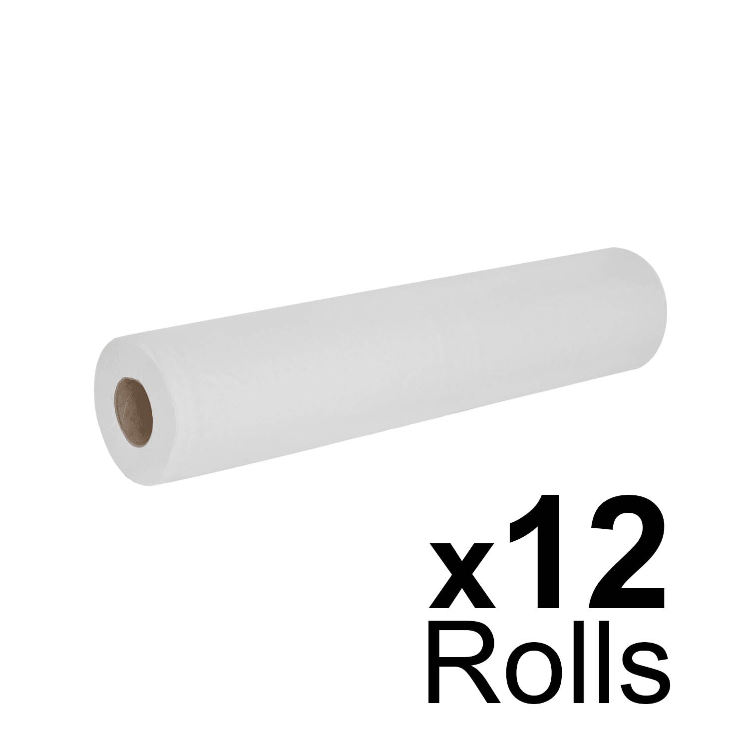 Couch Rolls 20" - 2ply - Essentials White - 40m x 500mm - Case of 12
