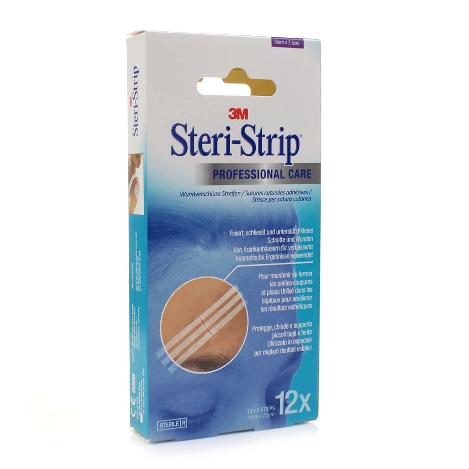 3M Steri Strips GP40 3mm x 75mm - Pack of 60 (12 x 5)