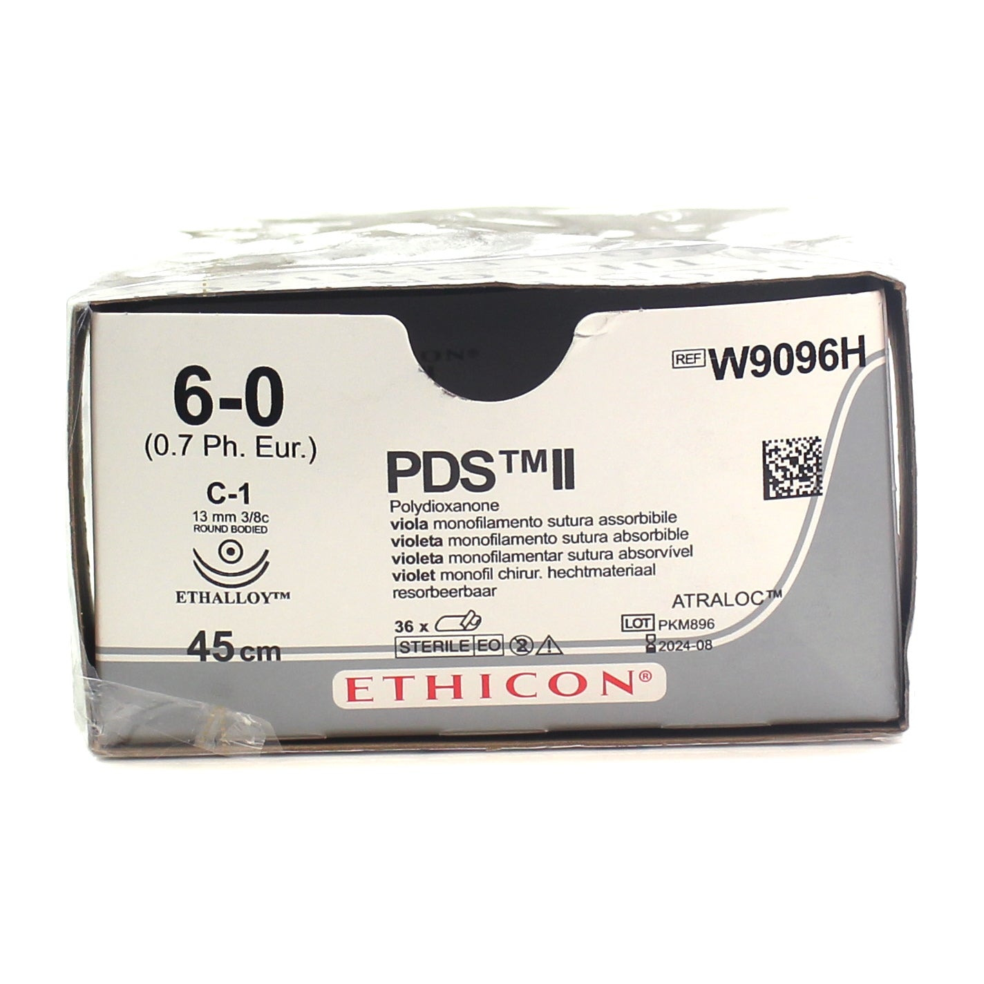 ETHICON Suture absorbable W9096H 45cm pds - box Single