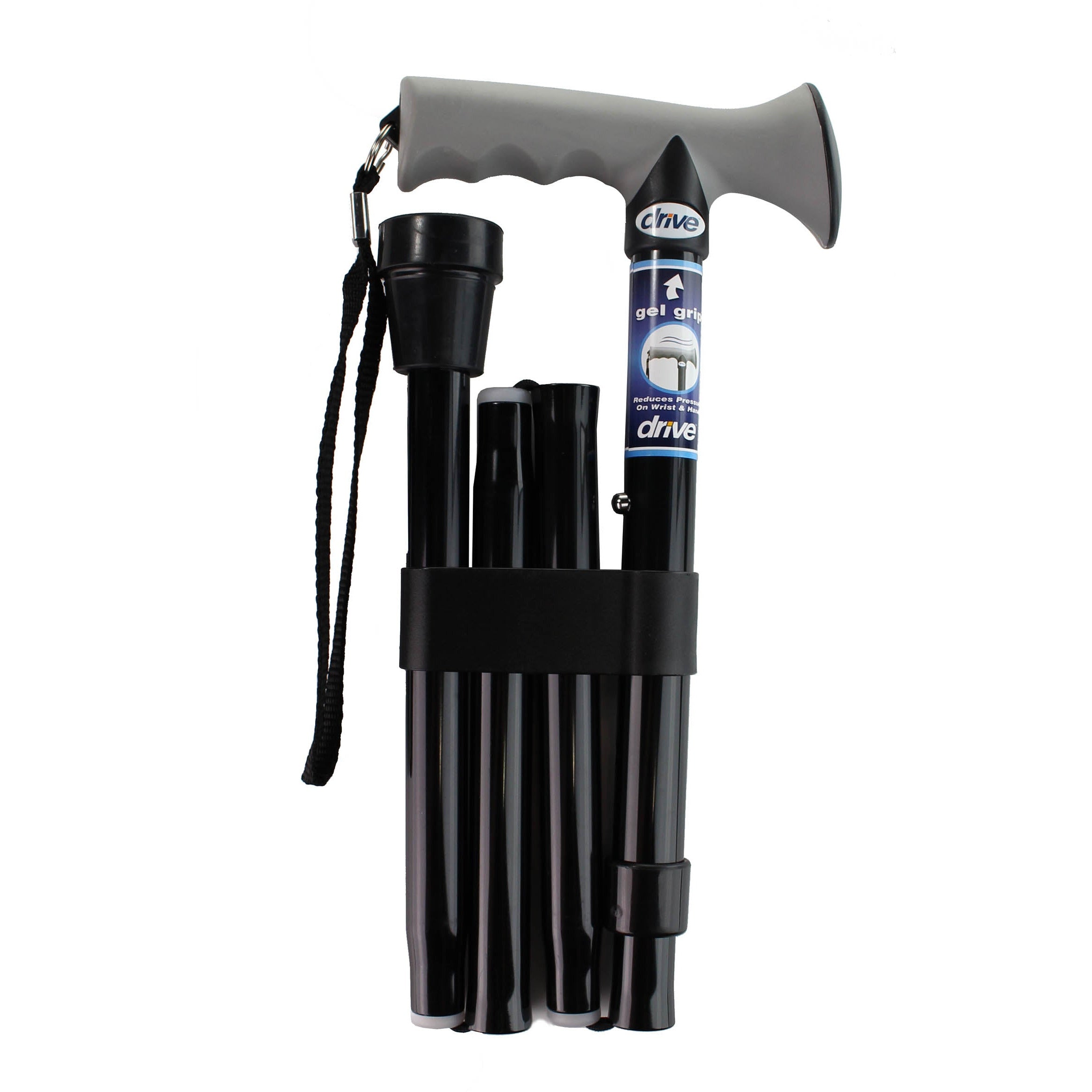 Swan Neck Walking Stick Black - CLEARANCE