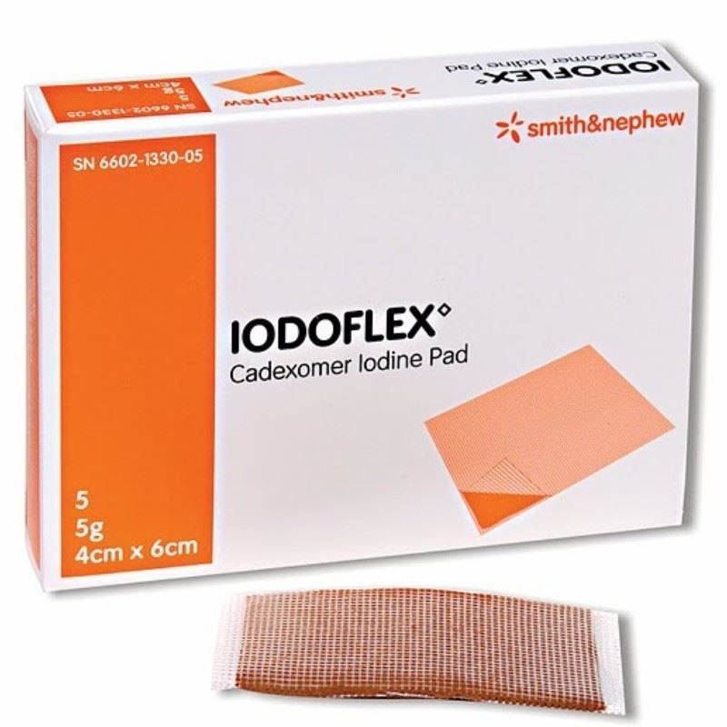 Iodofle Iodine Sterile Dressing 4cm x 6cm 5g x 5