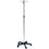 Sunflower Chromed Steel IV Stand - Plastic Base with 4 Metal Hooks