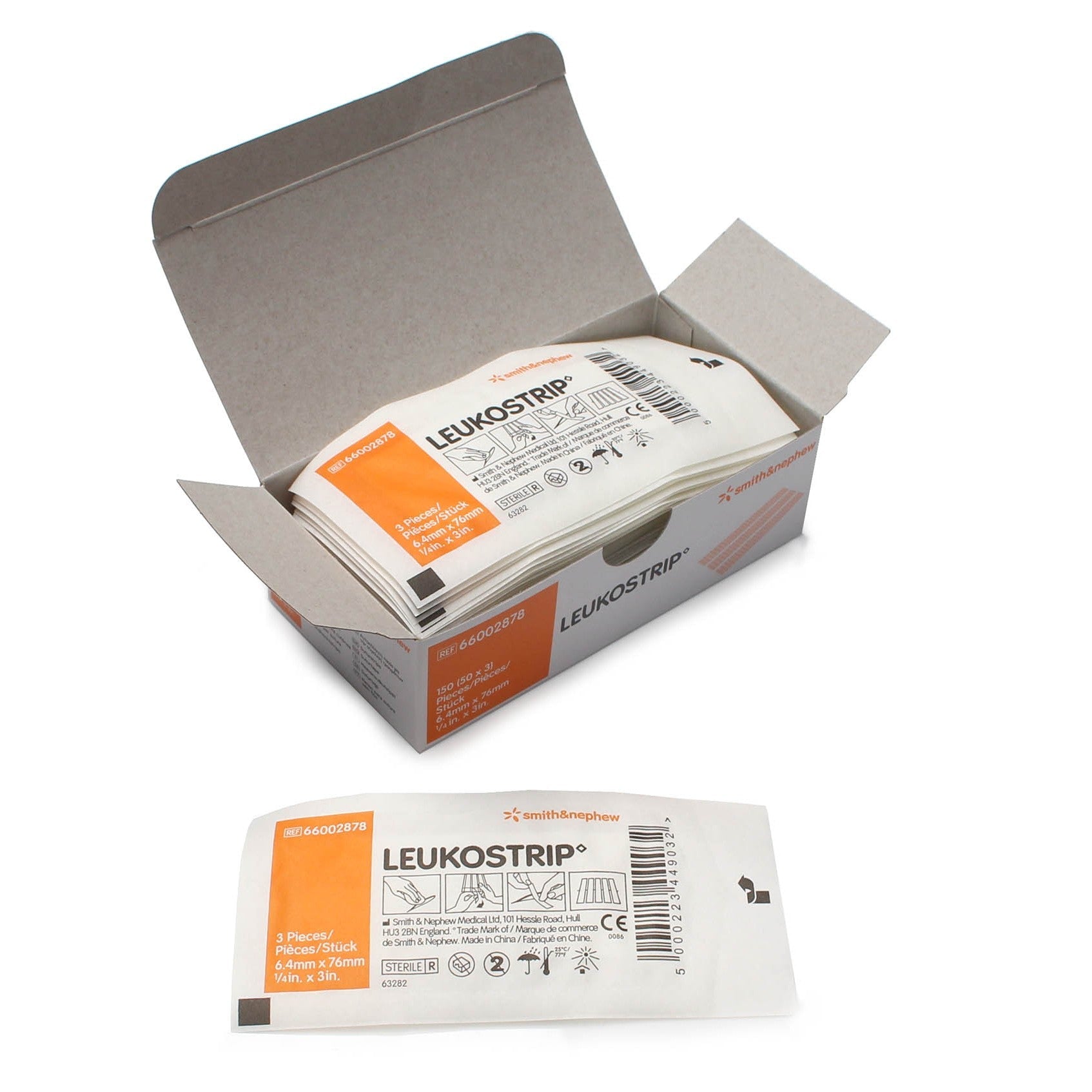 Leukostrip Wound Closure 6.4mm x 76mm - Pack of 50 (3 strips per line)