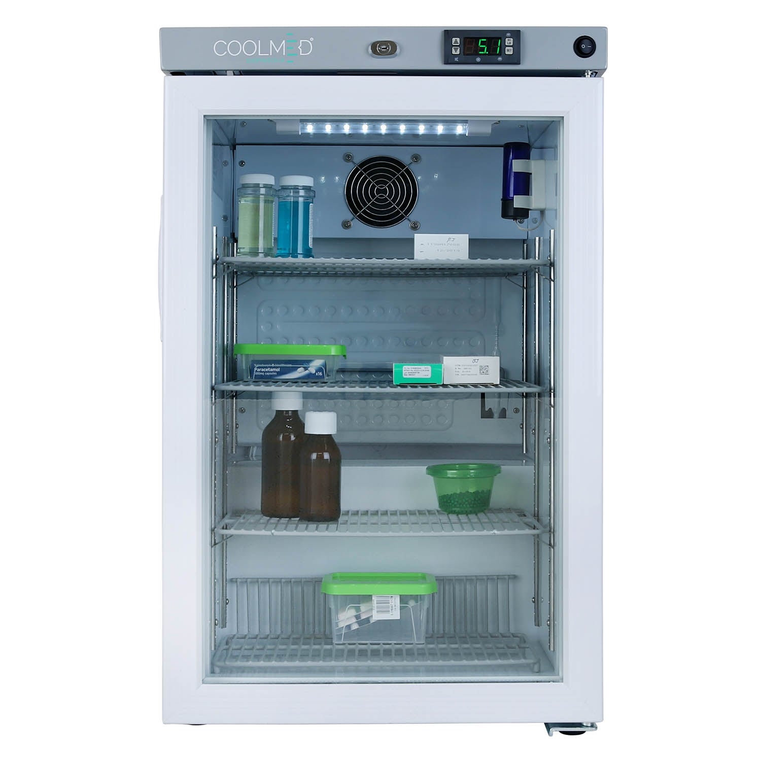 CoolMed Small Glass Door Refrigerator - 59 Litres - CMG59