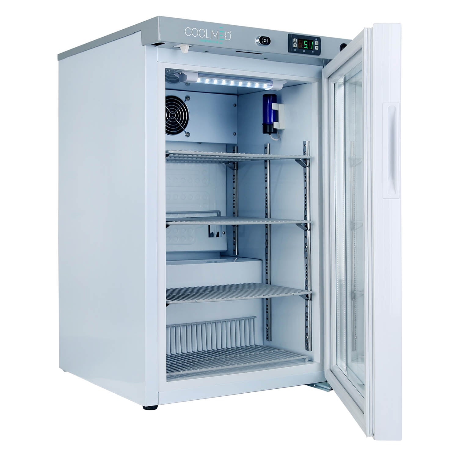 CoolMed Small Glass Door Refrigerator - 59 Litres - CMG59