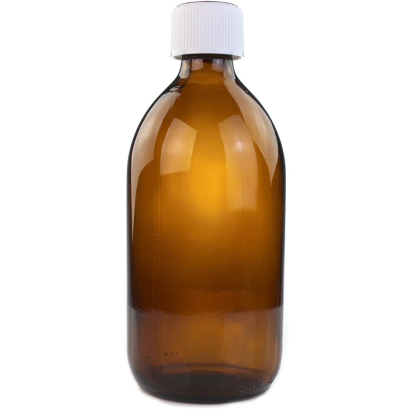 MEDOPAC Round Glass Medicine Bottle Capped - 500ml