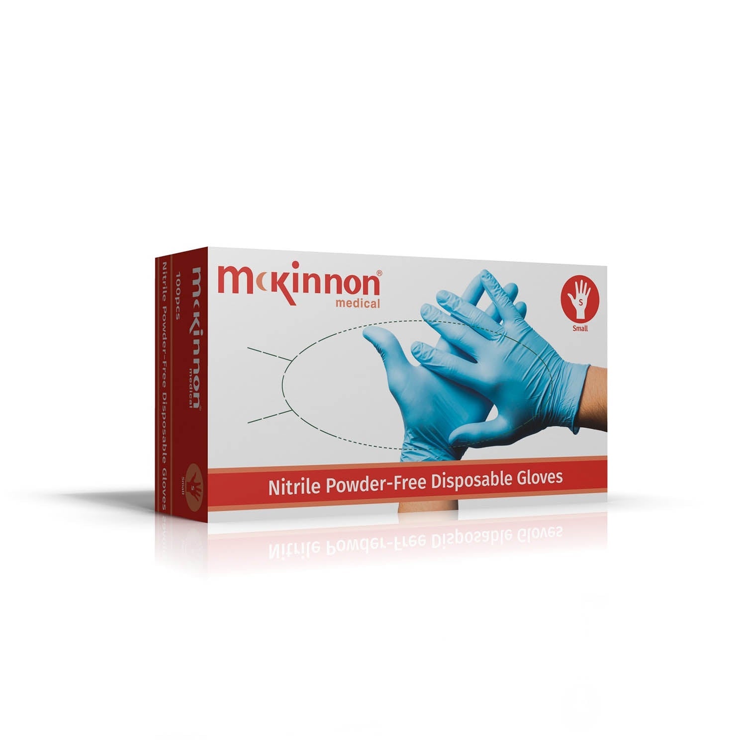 Mckinnon Medical SMALL Blue Nitrile Powder-Free Examination Gloves (Box 100)