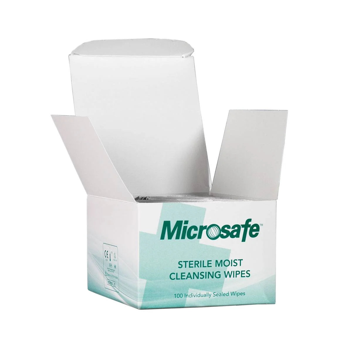 Microsafe Sterile Saline Cleaning Wipes - Box of 100