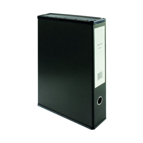 Select Box File Foolscap Black - Pack of 5